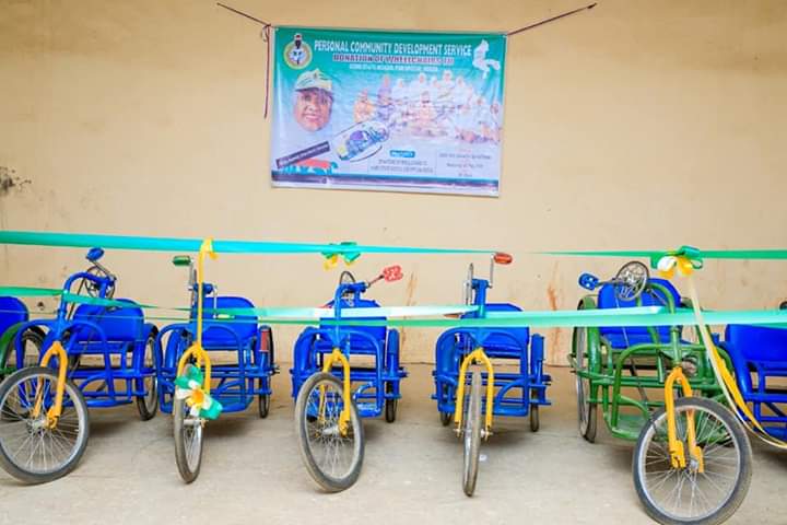 Corps Member Abdulazeez Umuhani Onono KB/19B/0065 has donated twelve wheelchairs 
