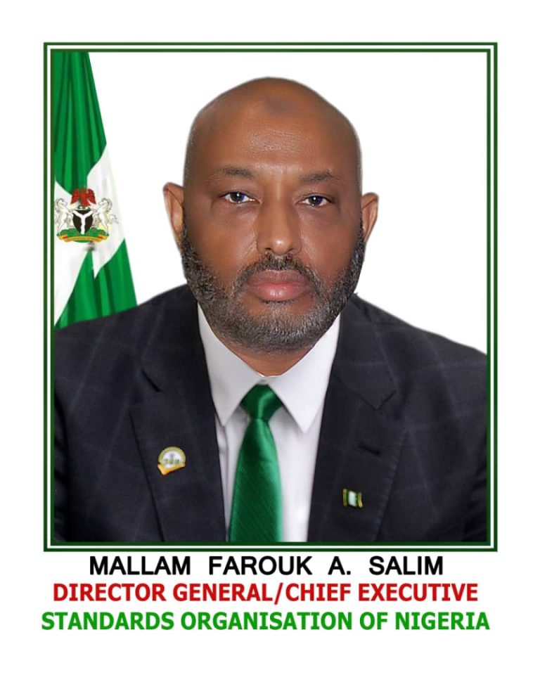 Farouk Salim DG/CEO, Standards Organisation Of Nigeria (SON)