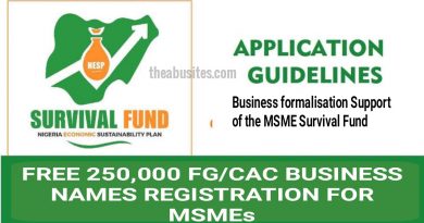 How To Benefit From Free 250,000 FG/CAC Business Name Registration for MSMEs 5