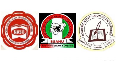 SSANU, NASU begin full strike Monday as ASUU continues industrial action. 9