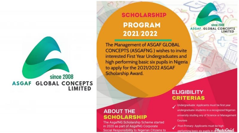 Apply for 2021/2022 ASGAF Scholarship Award for Undergraduates 1