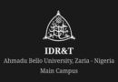 APPLY: IDRT ABU Diploma Admission Form for 2021/2022 Academic Session 6