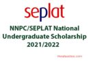APPLY: NNPC/SEPLAT JV National Undergraduate Scholarship 2022