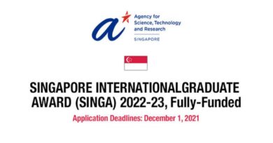 APPLY: 2022 Singapore International Graduate Award (SINGA) Scholarship For International Students 6