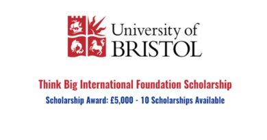 APPLY: 2022 University of Bristol Think Big Scholarships for International Students 4