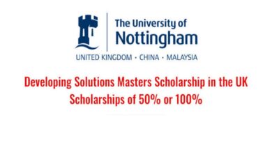 APPLY: 2022 University of Nottingham Developing Solutions Masters Scholarship For International Students 6