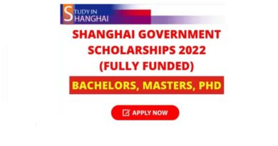APPLY: 2022 Shanghai Government Scholarship for International Students 6