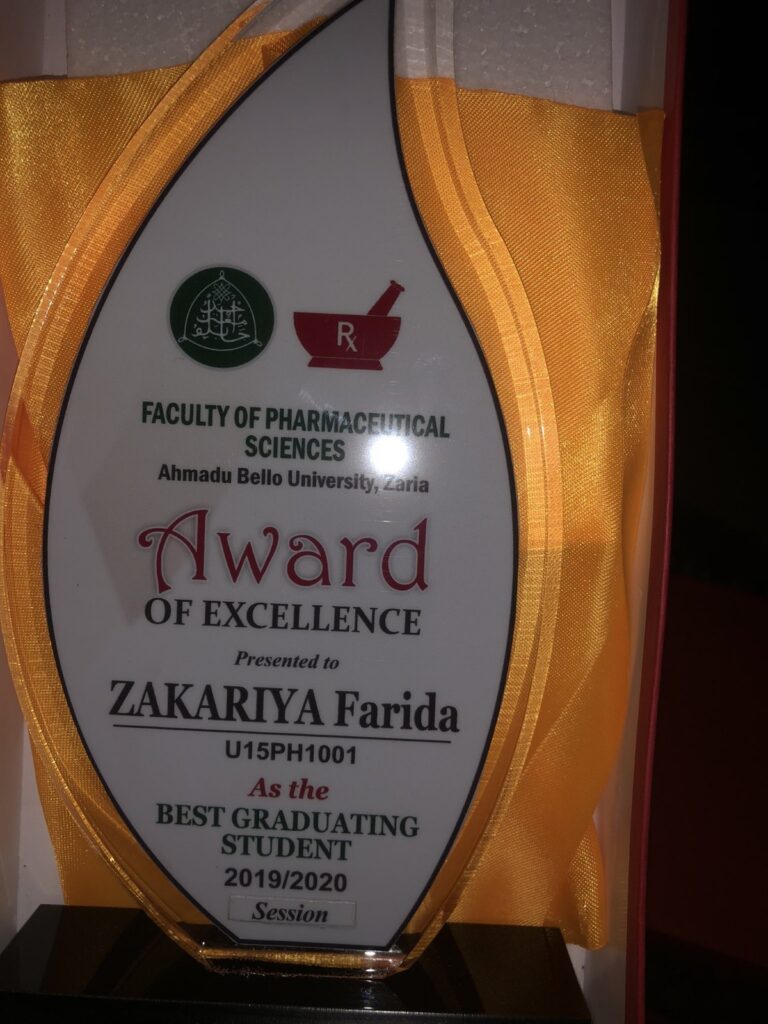 Meet Farida Zakariya: Best Graduating Pharmacy Student ABU Zaria Class of 2021 5