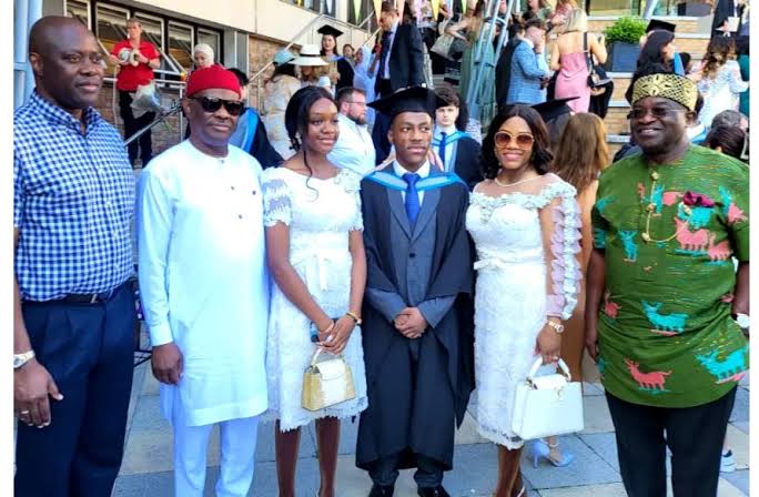 Jordan Nyesom-Wike, son of the Rivers State Governor, Nyesom Wike has graduated from the University of Exeter, in the United Kingdom.