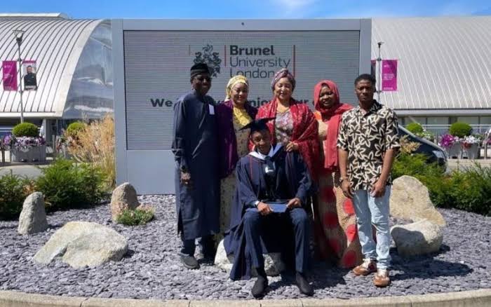 Mohammed Sani Badaru, the son of Jigawa State Governor, Badaru Abubakar, has graduated from Brunel University London, in the United Kingdom. 