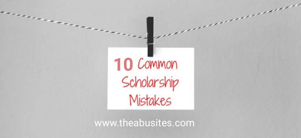 10 most common scholarship application mistakes