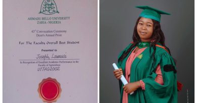 An Inspiring Interview with Lamusi Joseph, the Best Graduating Student Faculty of Agriculture ABU Zaria
