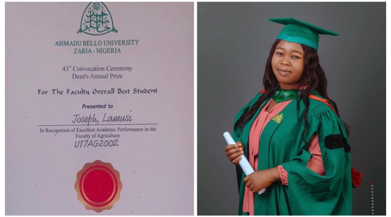 An Inspiring Interview with Lamusi Joseph, the Best Graduating Student Faculty of Agriculture ABU Zaria 2